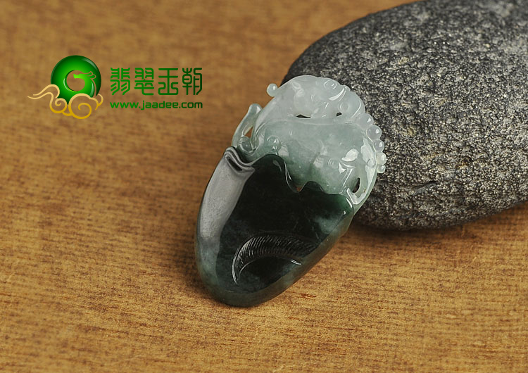 冰种蓝水缅甸翡翠A货貔貅挂件