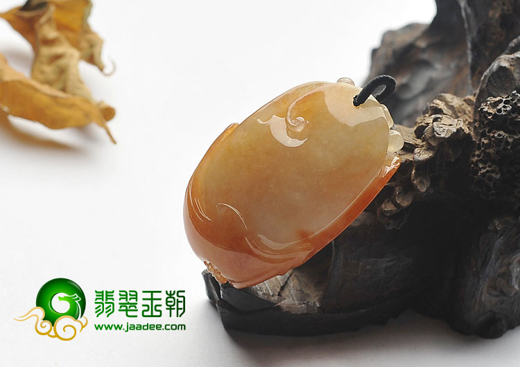 冰种红黄翡缅甸翡翠A货望子成龙挂件