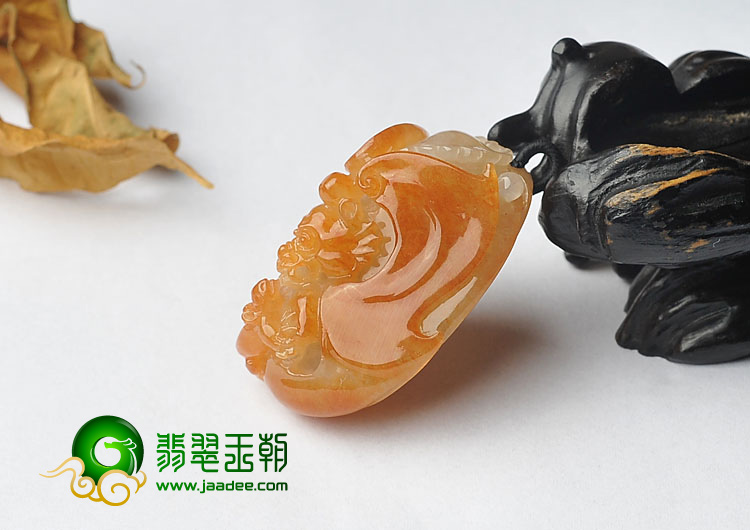 冰种红黄翡缅甸翡翠A货望子成龙挂件