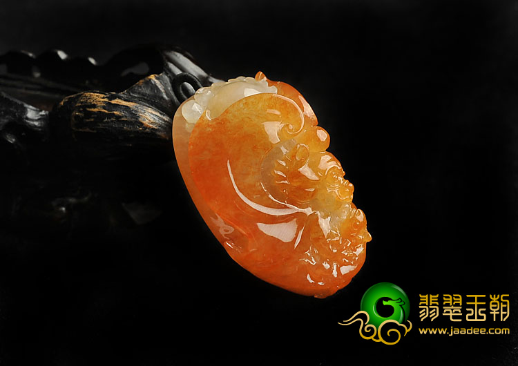 冰种红黄翡缅甸翡翠A货望子成龙挂件