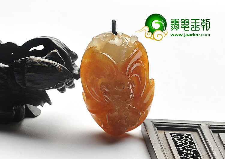 冰种红黄翡缅甸翡翠A货望子成龙挂件