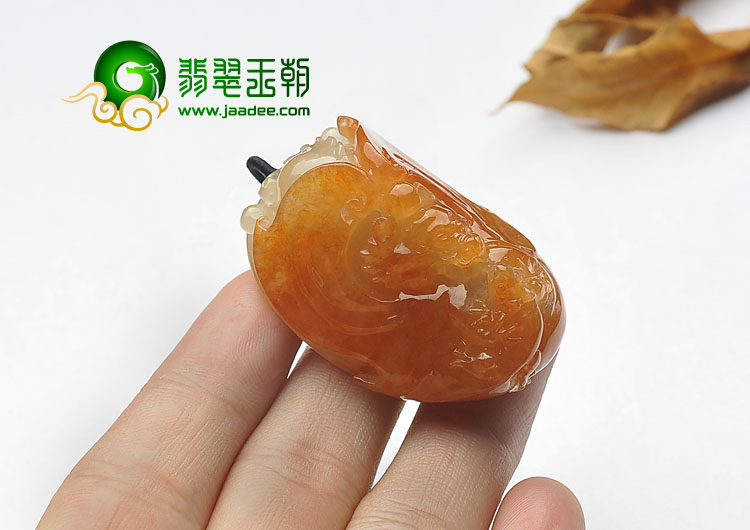 冰种红黄翡缅甸翡翠A货望子成龙挂件
