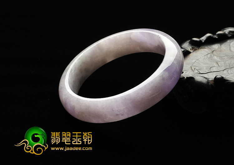 糯冰种紫罗兰缅甸翡翠A货手镯（56.1mm）