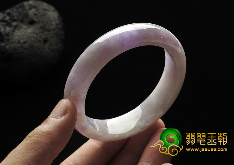 糯冰种紫罗兰缅甸翡翠A货手镯（56.1mm）