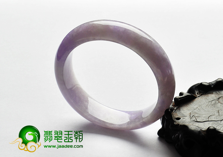 糯冰种紫罗兰缅甸翡翠A货手镯（56mm）