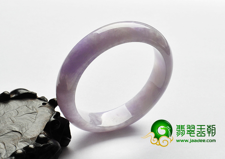 糯冰种紫罗兰缅甸翡翠A货手镯（56mm）