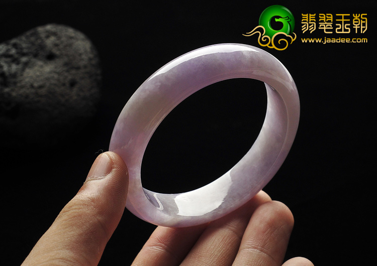 糯冰种紫罗兰缅甸翡翠A货手镯（56mm）