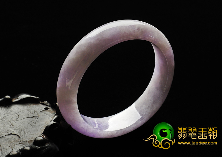 糯冰种紫罗兰缅甸翡翠A货手镯（56mm）