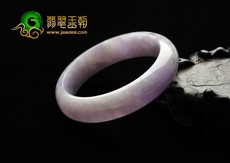糯冰种紫罗兰缅甸翡翠A货手镯（56mm）