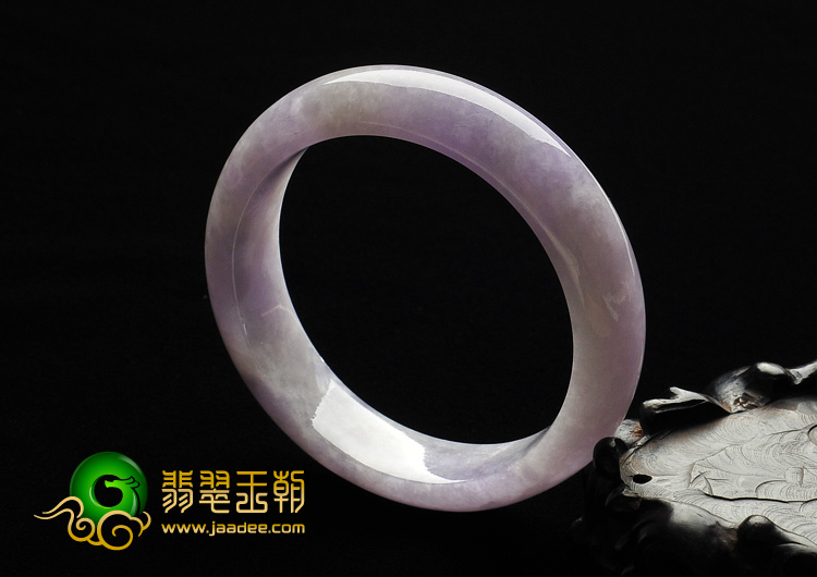 糯冰种紫罗兰缅甸翡翠A货手镯（56mm）