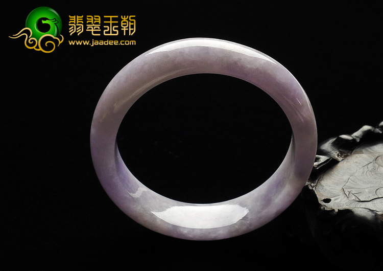 糯冰种紫罗兰缅甸翡翠A货手镯（56mm）