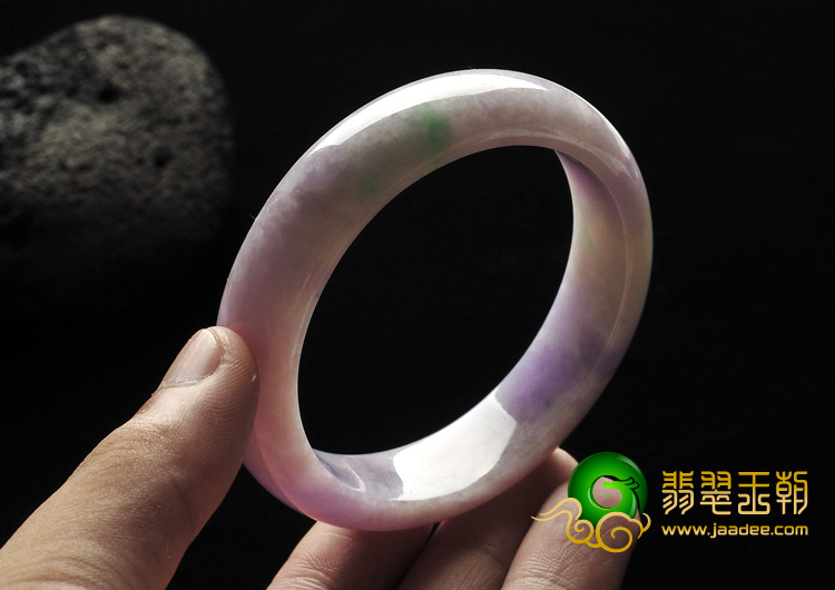 糯冰种紫罗兰缅甸翡翠A货手镯（56.2mm）