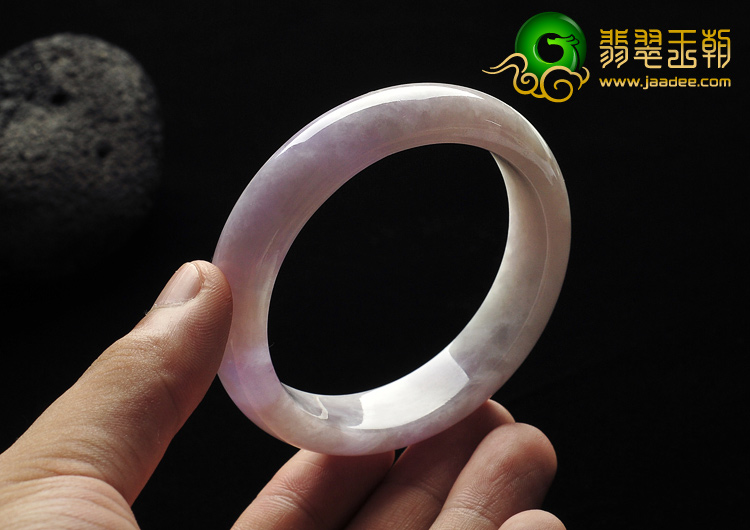 糯冰种紫罗兰缅甸翡翠A货手镯（56.1mm）