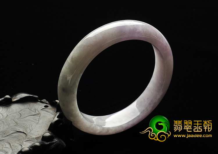 糯冰种紫罗兰缅甸翡翠A货手镯（56.4mm）