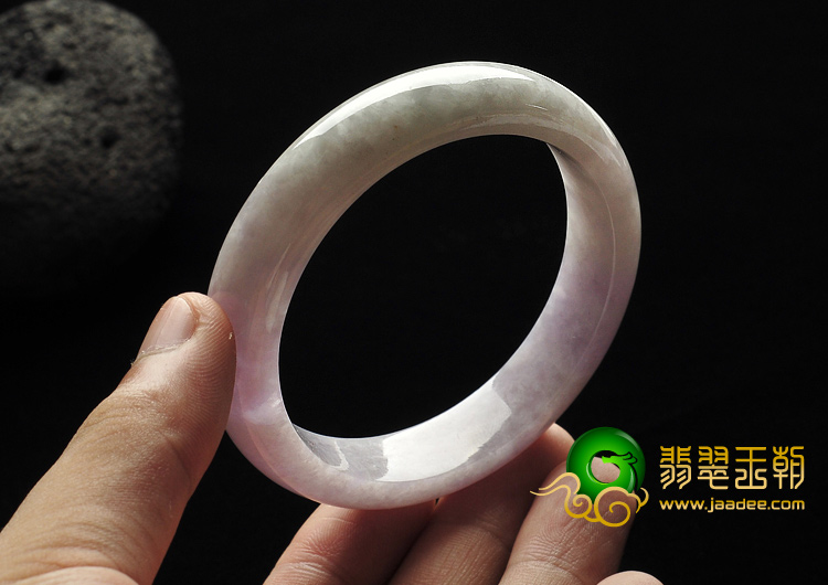 糯冰种紫罗兰缅甸翡翠A货手镯（56.4mm）