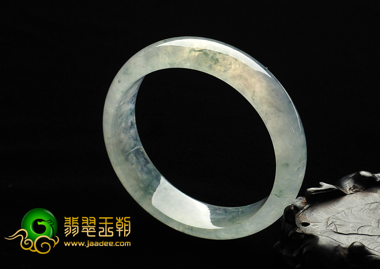 冰种飘花缅甸翡翠A货手镯（57.7mm）