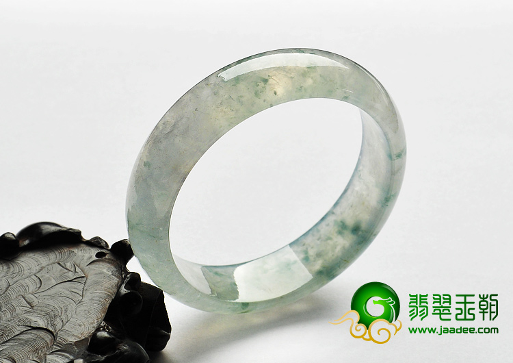 冰种飘花缅甸翡翠A货手镯（57.7mm）