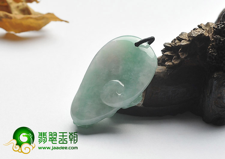 糯冰种绿晴水缅甸翡翠A货望子成龙挂件