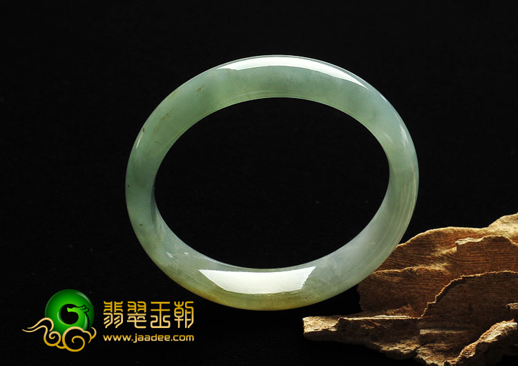 冰种晴水黄翡缅甸翡翠A货手镯（58.5mm）