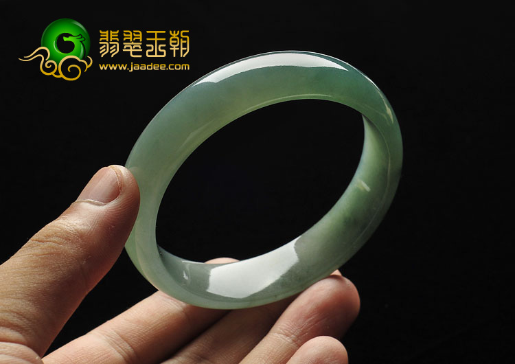 冰种蓝晴水缅甸翡翠A货手镯（59.2mm）