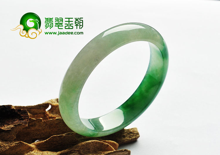 冰种阳绿略带黄翡缅甸翡翠A货手镯（56.6mm）
