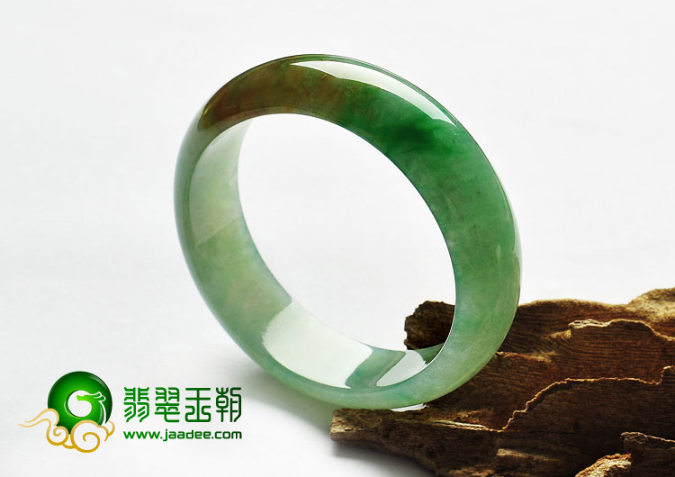 冰种黄加绿缅甸翡翠A货贵妃镯（56.8mm-51.1mm）