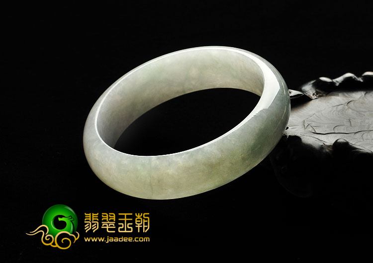 糯冰种晴水缅甸翡翠A货手镯（58.4mm）