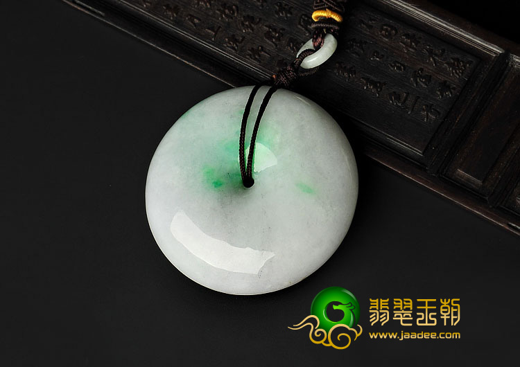 糯冰种飘翠缅甸翡翠A货平安扣挂件