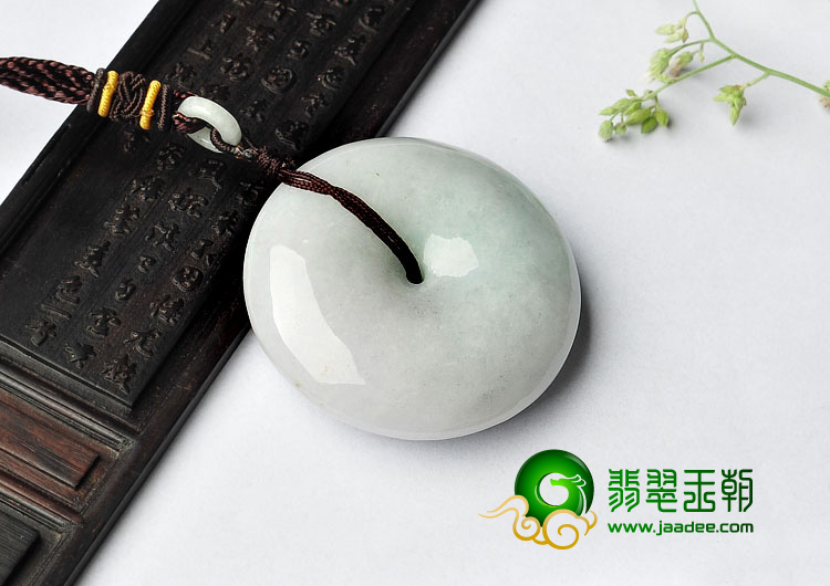 糯冰种飘翠缅甸翡翠A货平安扣挂件