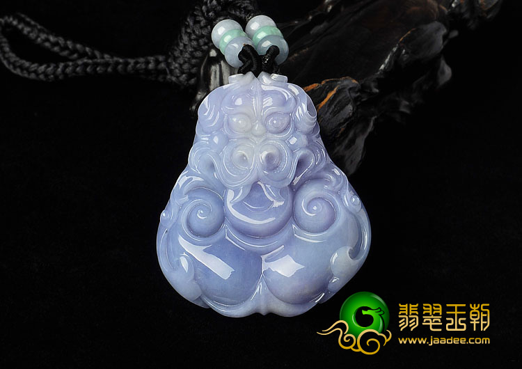 （一口价扫货）糯冰种紫罗兰缅甸翡翠A货饕餮挂件