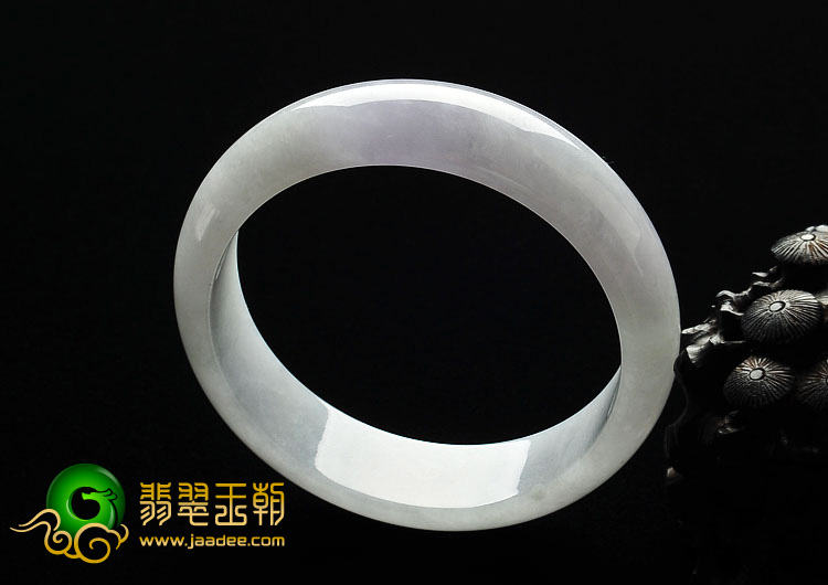 糯冰种淡紫罗兰缅甸翡翠A货手镯（60.3mm）