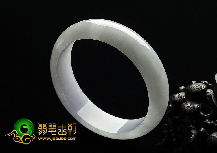 糯冰种淡紫罗兰缅甸翡翠A货手镯（60.3mm）