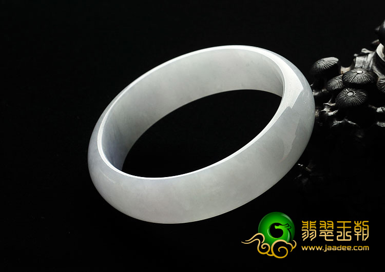 糯冰种淡紫罗兰缅甸翡翠A货手镯（60.3mm）