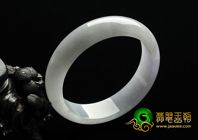 糯冰种淡紫罗兰缅甸翡翠A货手镯（60.3mm）