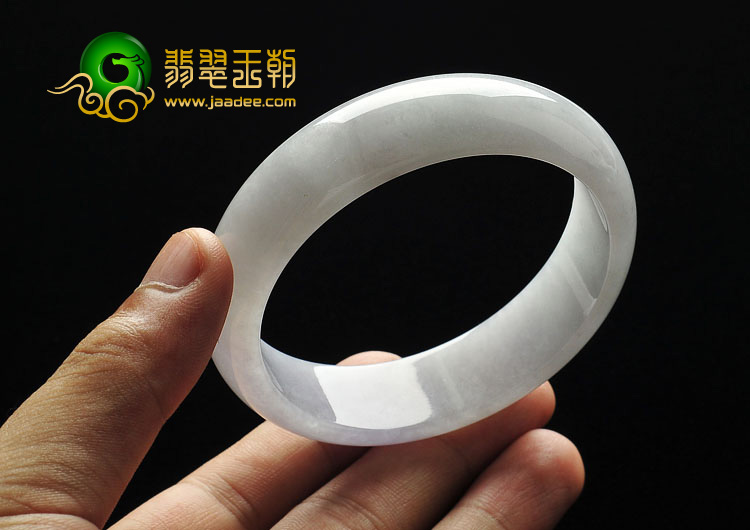 糯冰种淡紫罗兰缅甸翡翠A货手镯（60.3mm）
