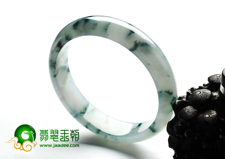 冰种飘花缅甸翡翠A货手镯（61.2mm）