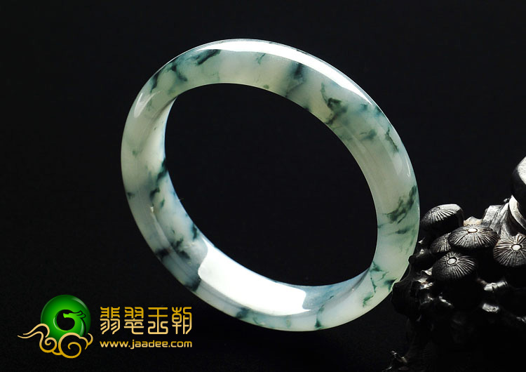 冰种飘花缅甸翡翠A货手镯（61mm）