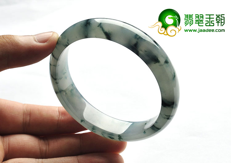冰种飘花缅甸翡翠A货手镯（61mm）