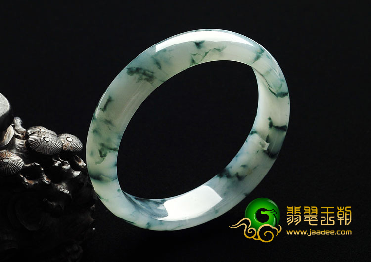 冰种飘花缅甸翡翠A货手镯（61mm）