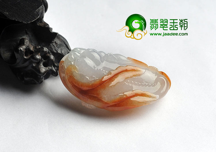 冰种红黄翡缅甸翡翠A货貔貅挂件