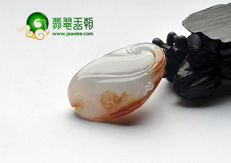 冰种红黄翡缅甸翡翠A货貔貅挂件