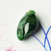 糯冰种黄加绿缅甸翡翠A货福瓜挂件