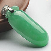 冰种苹果绿缅甸翡翠A货福瓜挂件