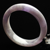 糯冰种紫罗兰缅甸翡翠A货手镯（56.1mm）