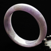 糯冰种紫罗兰缅甸翡翠A货手镯（56mm）