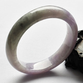 糯冰种紫罗兰缅甸翡翠A货手镯（56.4mm）