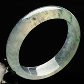 冰种飘花缅甸翡翠A货手镯（57.7mm）