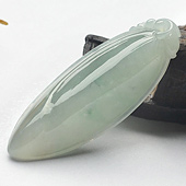 糯冰种晴水飘花缅甸翡翠A货福瓜挂件