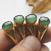 冰种晴水缅甸翡翠A货戒面（单价）