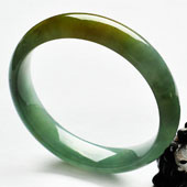 冰种晴水黄翡缅甸翡翠A货手镯（58.5mm）